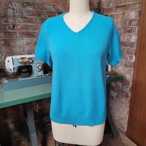 Robin's egg blue vintage sweater top Medium